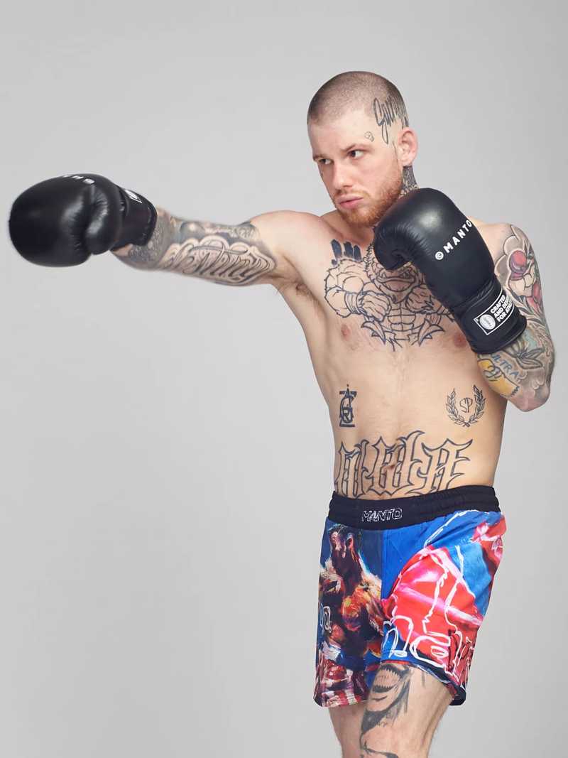 MANTO BOXING GLOVES impact+ Leather-BLACK